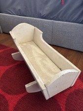 Dondolo culla in legno bianco