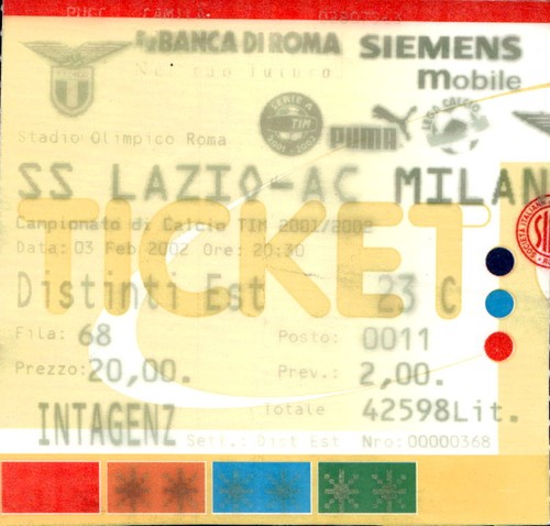 Biglietto stadio lazio ac - stadio, ss