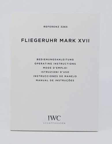 Iwc pilota mark xvii libretto - pilota,