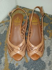 Scarpa "Pixie" Crown vintage donna con zeppa in sughero taglia 6
