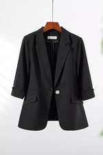 Giacca Nera Mezza Manica Slim