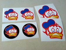 Carena casco moto BARRY SHEENE DUCK set di 6 adesivi da 50 a 80 mm