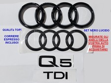 Kit Stemma Logo Anelli per Audi Q5 SQ5 Anteriore + Post + TDI loghi 2008-2020
