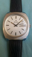 OROLOGIO BULOVA ACCUTRON ACCIAIO CON DATARIO CINTURINO BULOVA ANNI '70 MAI USATO