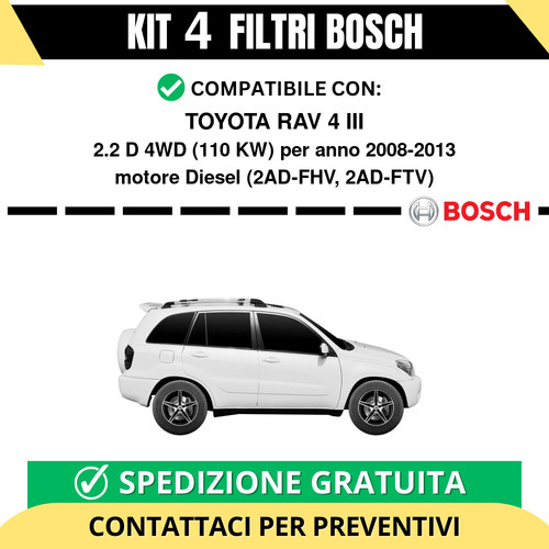 Kit bosch filtri tagliando - kit,