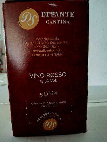 Vino rosso bag box - vino,