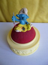 PUFFO SMURF RARE BOX PUNTASPILLI-SCHLEICH PEYO 1980 W.GERMANY