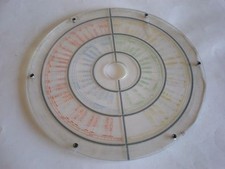 RADIO D'EPOCA ITALIANA SCALA PARLANTE CIRCOLARE ORIGINALE Tuning scale vintage