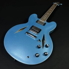 Chitarra elettrica semivuota DG blu metallizzato