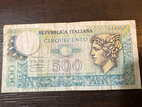 Rare italy 500 lire banknote - rare,