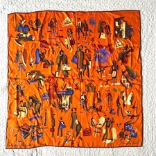 Sciarpa seta arancione Hermes
