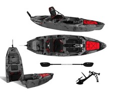 Kayak fishing a Pedali divisibile Big Mama Triken 330 Live S, con ruote e vasca