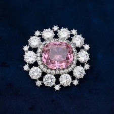 Spilla donna zaffiro rosa