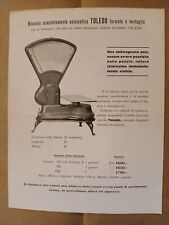 Bilance TOLEDO Milano – BILANCIA AUTOMATICA a ventaglio – volantino anni 50