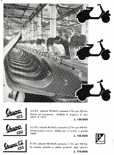 Pubblicita 1956 vespa - pubblicita,
