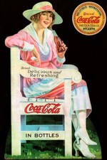 Poster Manifesto Locandina Pubblicità Bevande Coca Cola Stampa Vintage 32x47 Cm.