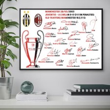 Milan Champions League 2003 Juventus Art idea regalo Stampa Poster idea finale