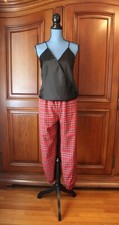Pantaloni Vicolo tartan rosso e nero - taglia S