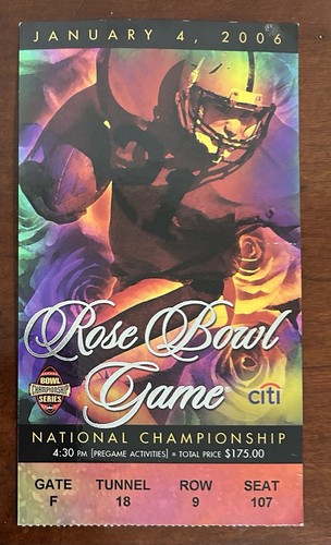 Biglietto rose bowl bcs - bowl,