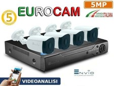 KIT VIDEOSORVEGLIANZA -  DVR 4 Canali 5MPX + 4 TELECAMERE 5MPX ENVIO SONY