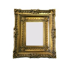 Rara cornice "Braguti"  in legno artigianale, italiana, del secolo scorso