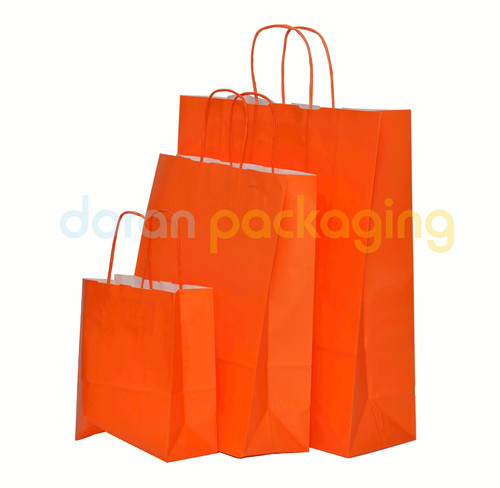Orange paper bags - orange,