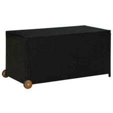 vidaXL Contenitore da Giardino Nero 120x65x61 cm in Polyrattan