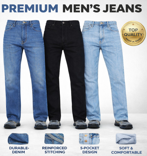 Jeans uomo regular fit gamba