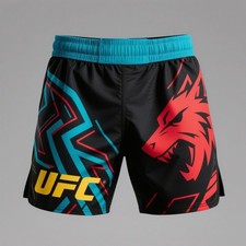Pantaloncini UFC 2025 MMA Boxe | Traspiranti, Asciugatura Rapida | Sport