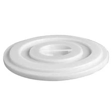 White waste bin - waste, lt