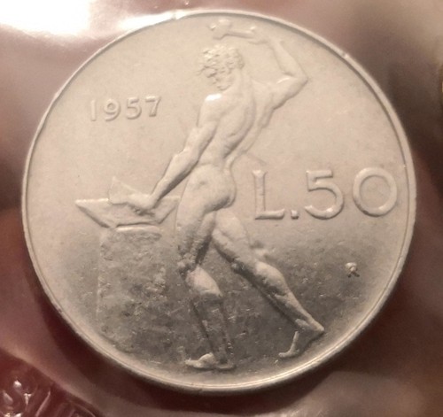 Moneta lire 1957 italia - lire, 1957,