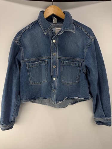 Giacca cropped denim con - cropped,