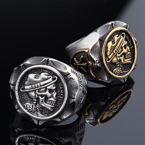 Anello uomo vintage teschio