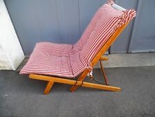 Poltrona sdraio  design vintage anni 80 in legno  misure imponenti