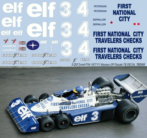 Decals per tyrrell p34 - 1/20,