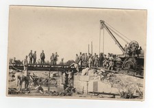 FOTO MILITARE RECUPERO TRENO DERAGLIATO CON SOLDATI GENIO FERROVIERI 