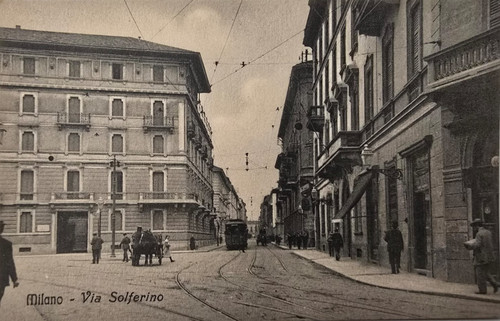 Cartolina milano via - cartolina,