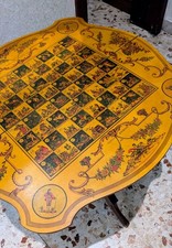 Tavolino Antico da Gioco Biribisso – Piano Apribile Decorato – Raro Arredamento