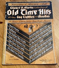 Old Time Hits Of Gay Eighties & Nineties 1880s + 1890s Sheet Music Book 1928
