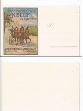 STORIA POSTALE CARTOLINA KELLY GOMME PER CARROZZE FP
