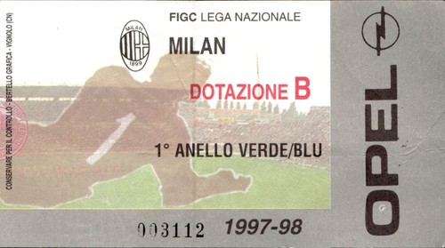 Biglietto stadio milan serie - biglietto,