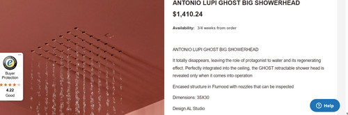 Antonio lupi ghost soffione - lupi,