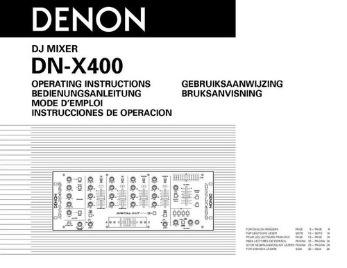 Denon x400 mixer owners - dn-x400,
