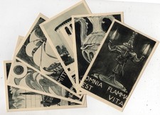 Lotto 6 Cartoline Art Nouveau