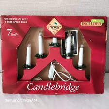 Ponte Candela Natale Elettrico Premier 7 Lampadine Arco Rosso, Perfettamente Funzionante.