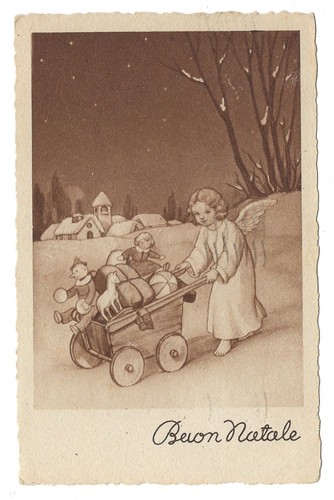Cartolina buon natale con - buon,