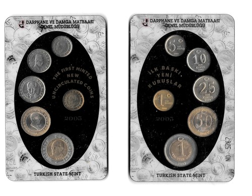 2005 turchia mint set prima - turchia,