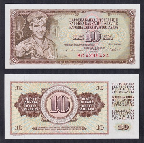 Banconota jugoslavia dinara - jugoslavia, 10