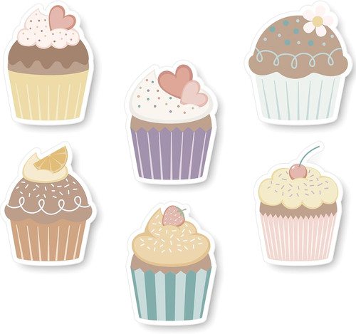 Pezzi ritagli cupcake - ritagli,