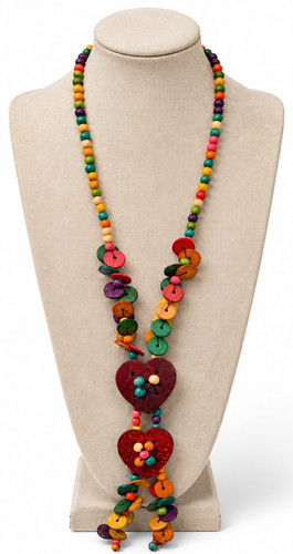 Collana perle legno - perle, in